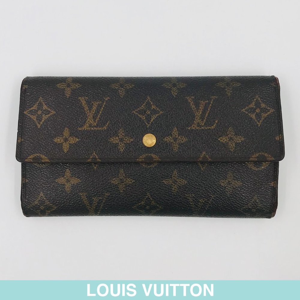 Louis Vuitton Monogram long tri-fold wallet M61215